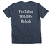 &nbsp;FoxTales Wildlife Rehab 2024, a Heather Navy Premium V-Neck Tee (back-view)