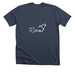 Roam Logo Attire, a Heather Midnight Navy Premium Unisex Tee
