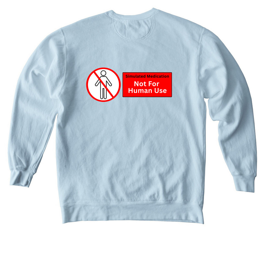 Simulation Department Fundraiser, a Chambray Comfort Colors Crewneck Sweatshirt (back-view)