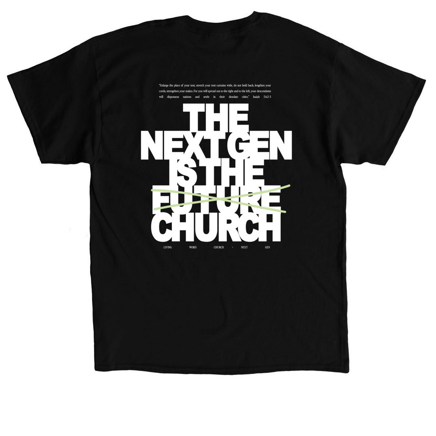 LWC x Next Gen&nbsp;, a Black Classic Unisex Tee (back-view)