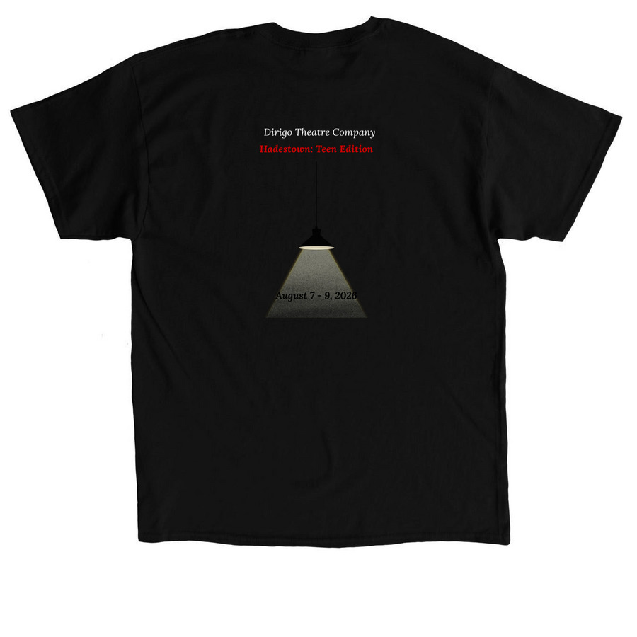 HADESTOWN: Teen Edition Show Shirt!, a Black Classic Unisex Tee (back-view)