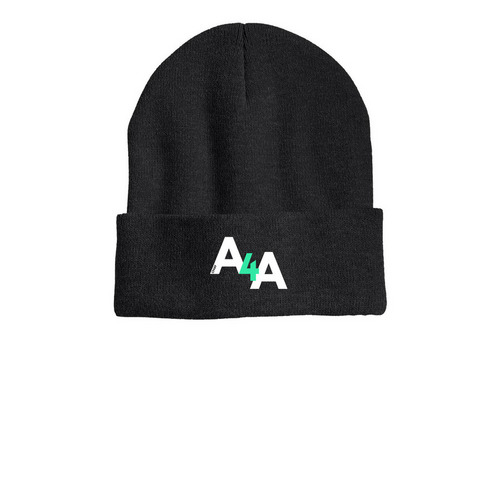 Athletes for Accessibility Hats, a Heather Charcoal Printed Cuffed Beanie