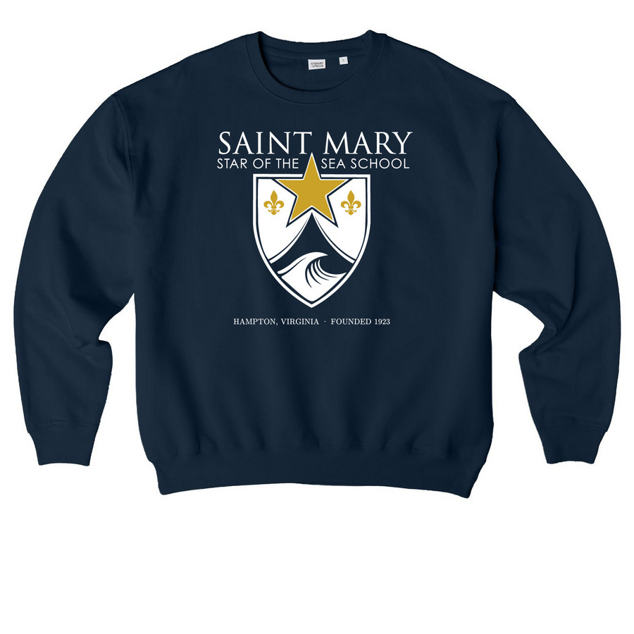 Loud and Proud (Navy), a French Navy Stanley/Stella Ledger Dry Crewneck Sweatshirt