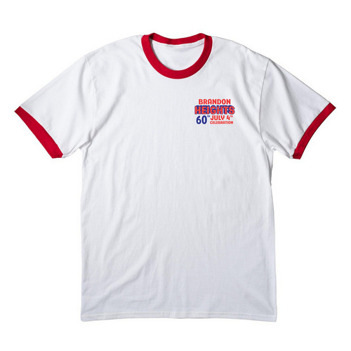 Unisex Tees & Tanks, a White/ Red Cotton Ringer Tee