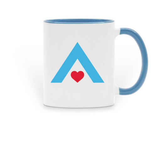 Allies mug, a Light Blue Two-Tone Ceramic Mug
