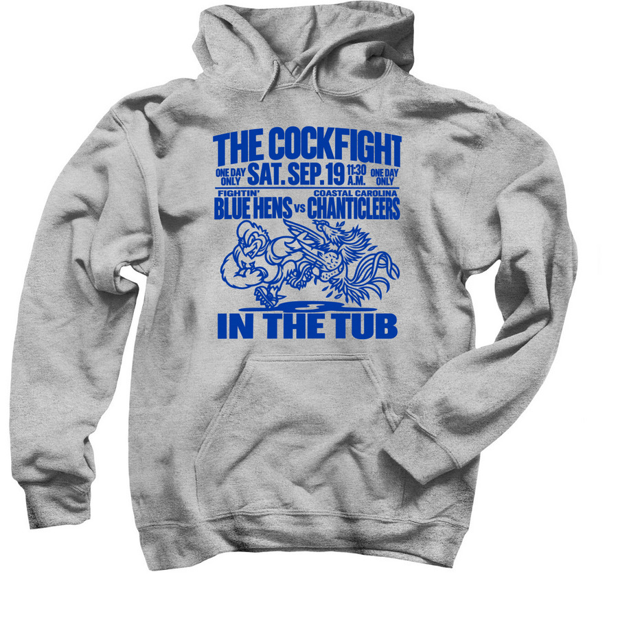 Delaware The Cockfight In The Tub Shirt, a Sport Grey Pullover Hoodie