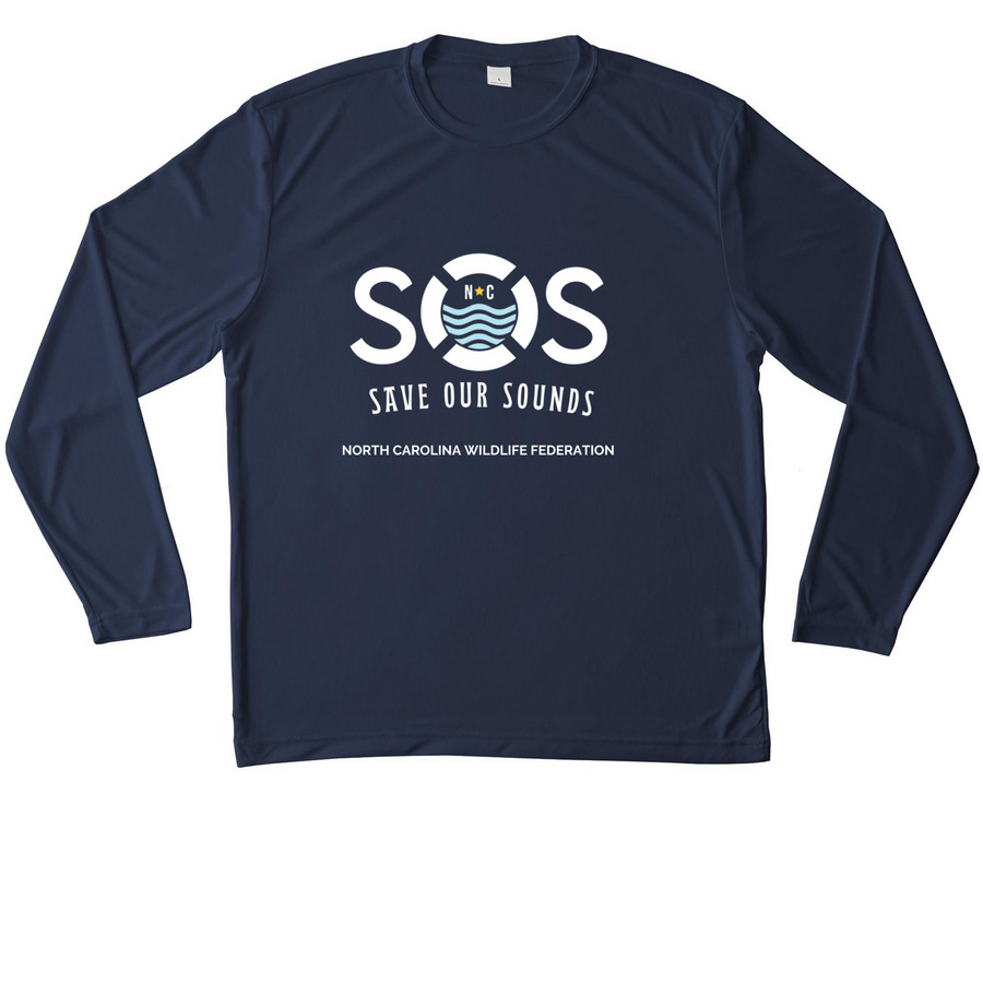 Save Our Sounds - Active Wear, a True Navy Unisex Performance Long Sleeve Tee