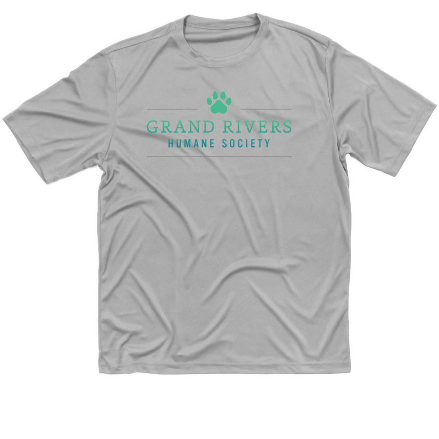 GRHS Volunteer PERFORMANCE Tee, a Silver Classic Performance Tee