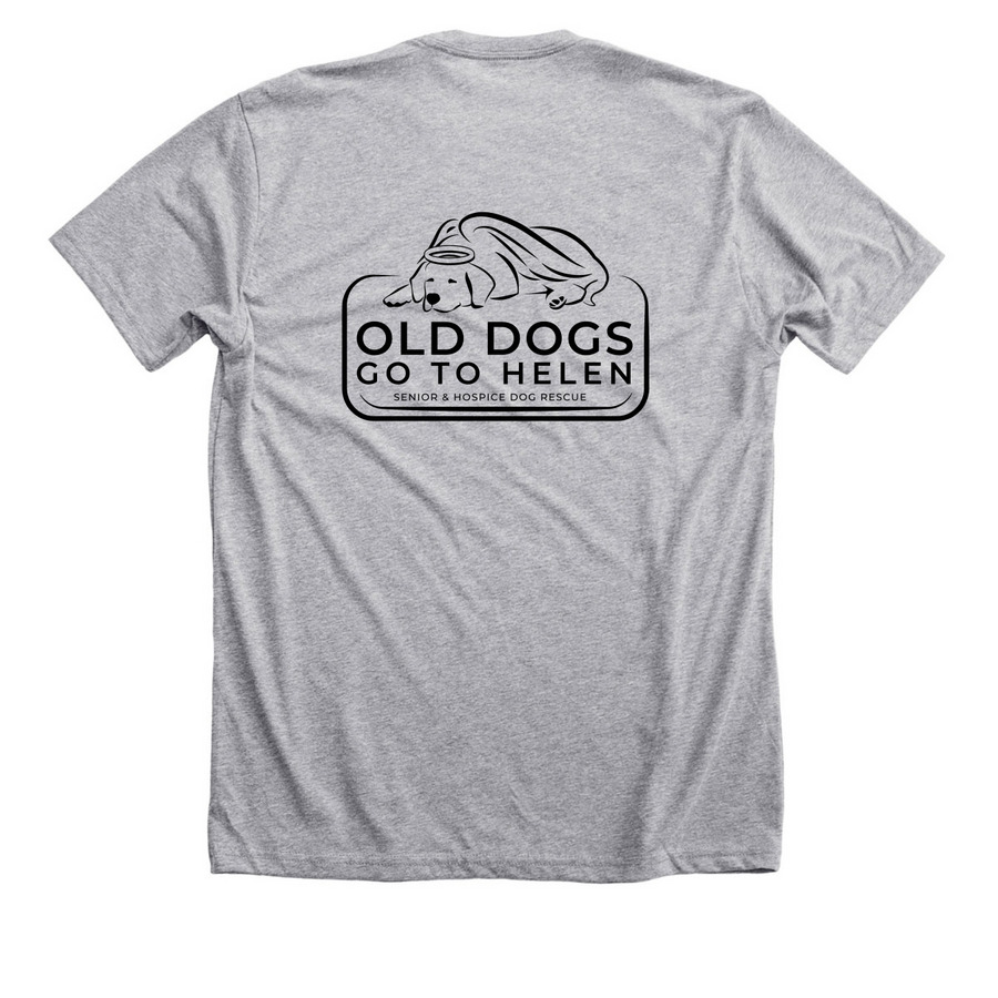 Broken Puppy Club!, a Athletic Heather Premium Unisex Tee (back-view)