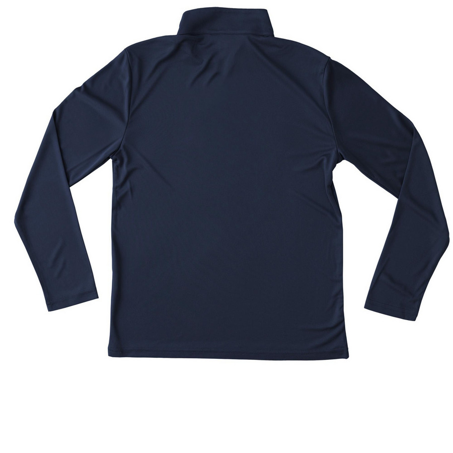Troop 412 Quarter-Zip Pullover, a True Navy Youth Performance Quarter Zip Pullover (back-view)