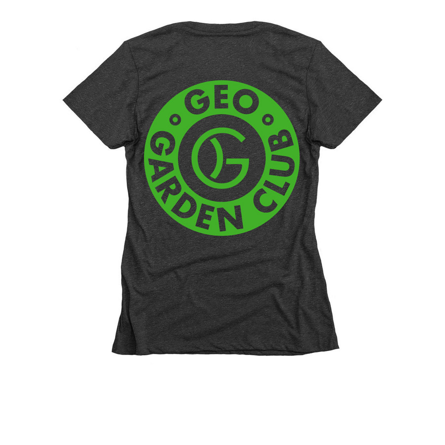 Women's Fit Tees V1, a Charcoal Women's Slim Fit Tee (back-view)