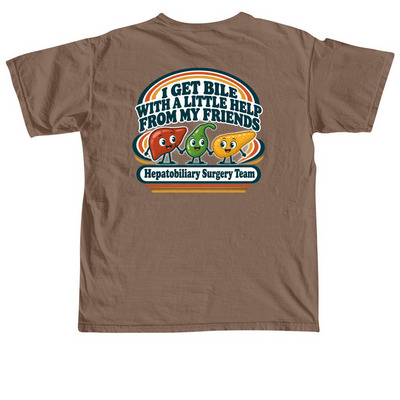 Hepatobiliary Surgery Team Shirt, a Espresso Comfort Colors Unisex Tee