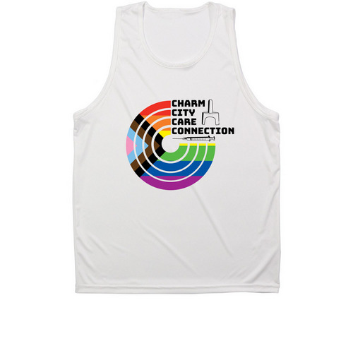 Pride Tank Top ? White, a White Unisex Performance Tank