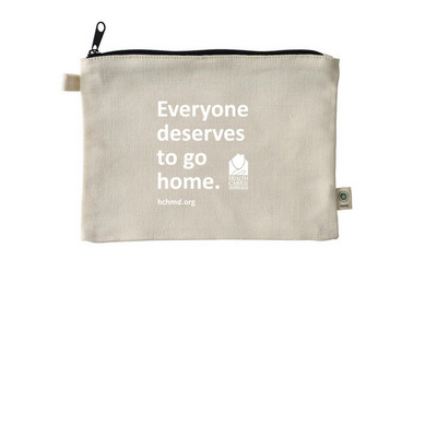 Everyone deserves to go home, a Natural 9"x7" Hemp Blend Pouch