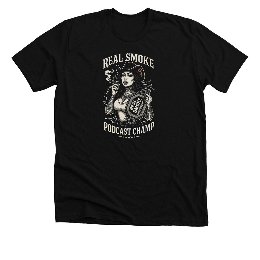 The Champ, a Solid Black Blend Premium Unisex Tee