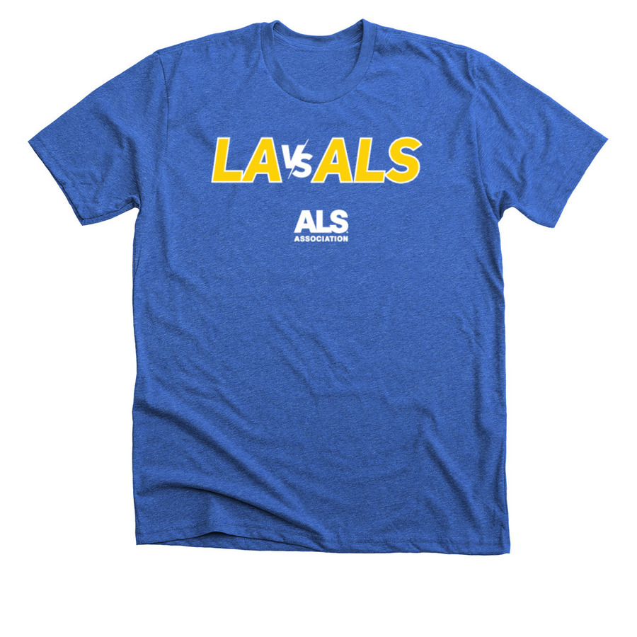 LA vs ALS, a Heather True Royal Premium Unisex Tee