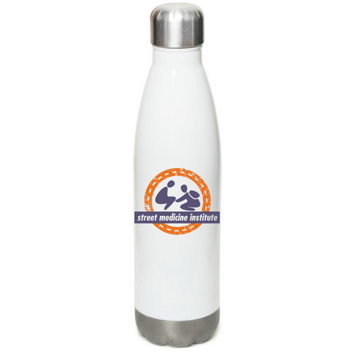 SMI Water Bottle, a White Stainless Steel Water Bottle