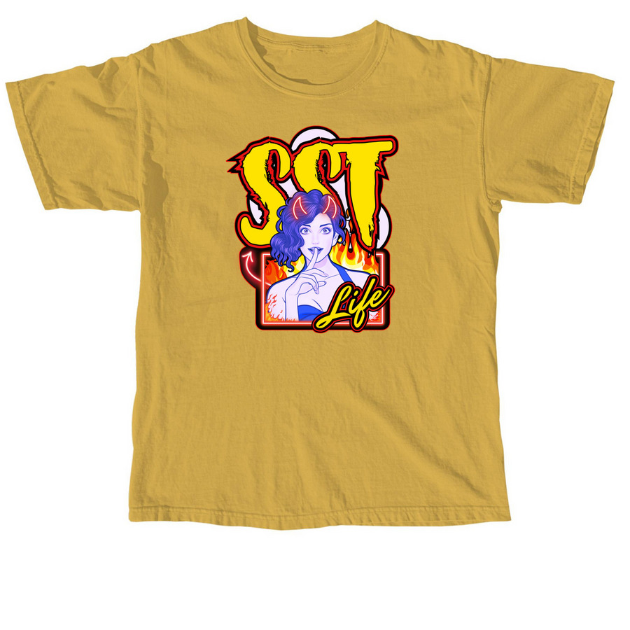 SSTLife - Devilish Vibes, a Mustard Comfort Colors Unisex Tee