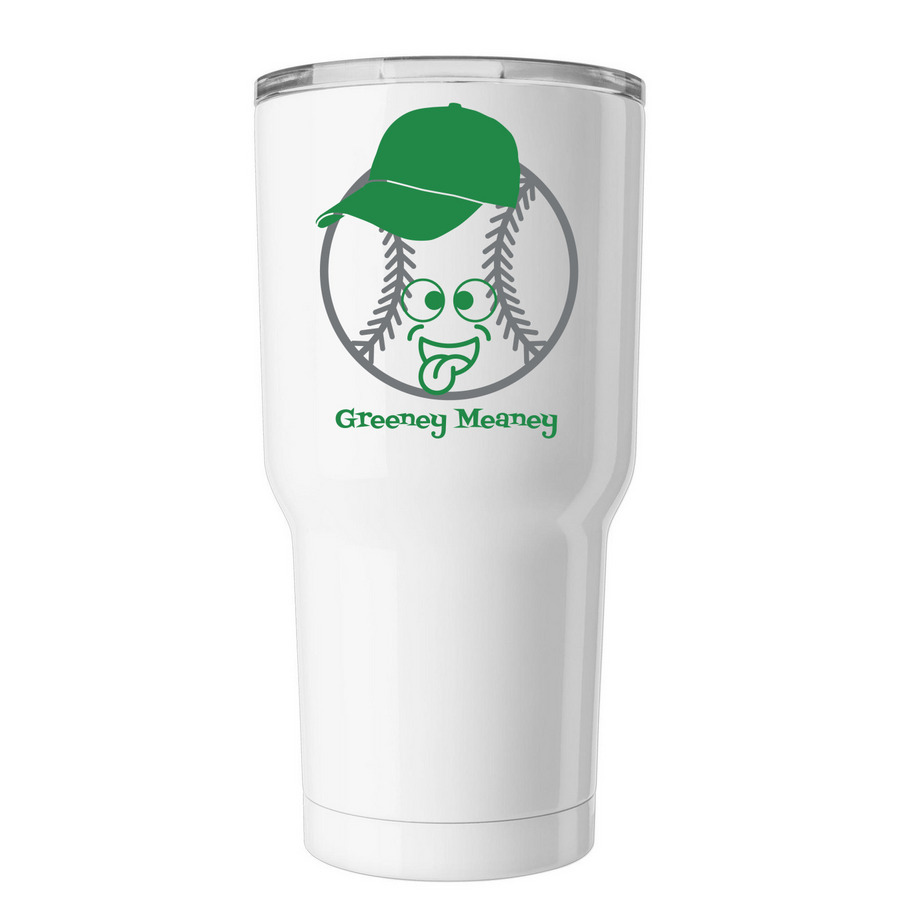 Greeney Meaney, a White Insulated Tumbler