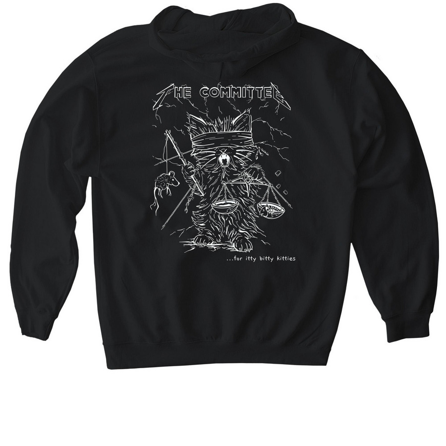 Justice for all Kitties, a Black Gildan Softstyle Pullover Hoodie (back-view)