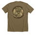 NEW LOGO, a Heather Olive Premium Unisex Tee (back-view)