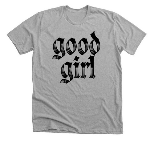 Good Girl Dark, a Athletic Heather Premium Unisex Tee