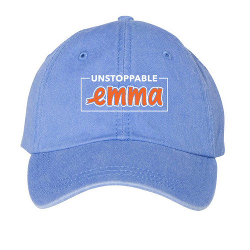 UNSTOPPABLE emma - HATS, a Periwinkle Printed Pigment Dye Baseball Cap