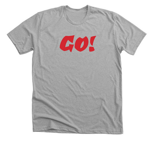 Go!&nbsp;, a Athletic Heather Premium Unisex Tee