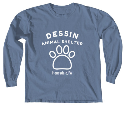 Dessin Animal Shelter Tee, a Blue Jean Comfort Colors Long Sleeve Tee