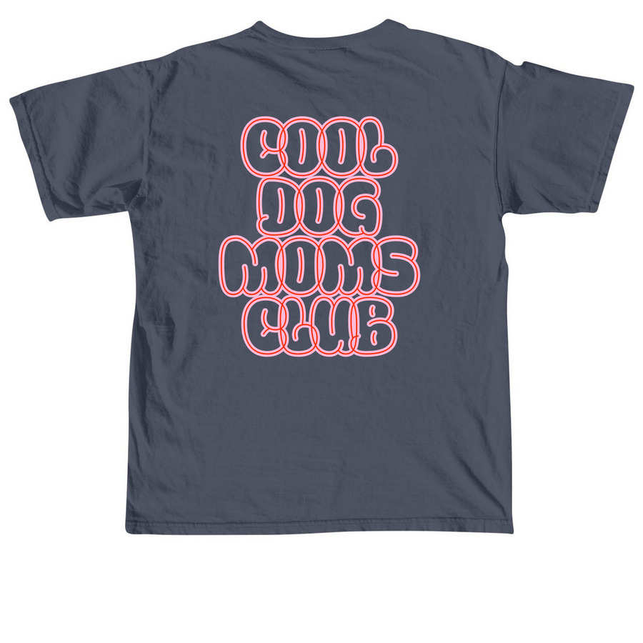Dog Moms Club&nbsp;, a Denim Comfort Colors Unisex Tee (back-view)