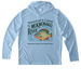 Made for River Adventures, a Light Blue UV Performance Long Sleeve Hoodie