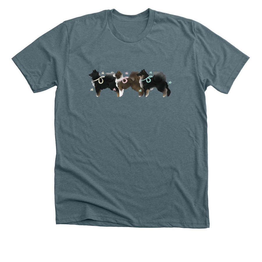 Icie Trio, a Heather Slate Premium Unisex Tee