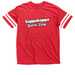 Game Day Shout Out, a Vintage Red / White Football Jersey Tee