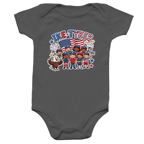 IKE Tykes, a Charcoal Infant Onesie