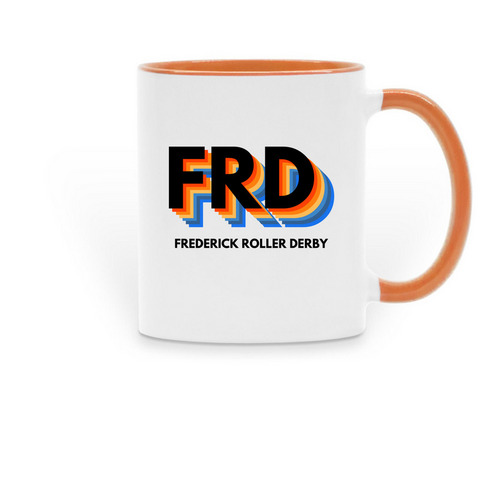 FRD Mug, a Orange Two-Tone Ceramic Mug