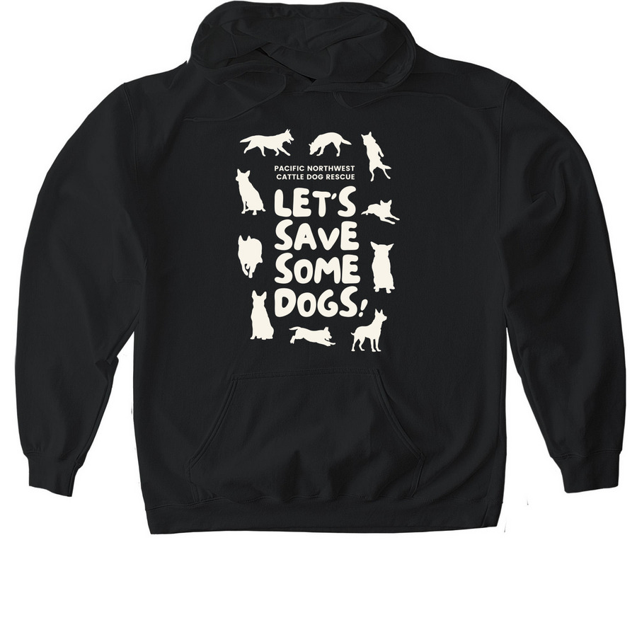 Let's Save Some Dogs - Light, a Black Gildan Softstyle Pullover Hoodie