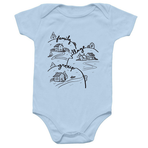Black & White | Matching Onesies, a Light Blue Infant Onesie