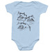 Black & White | Matching Onesies, a Light Blue Infant Onesie
