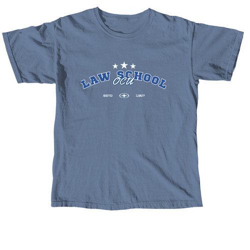 OCU Law Stars, a Blue Jean Comfort Colors Unisex Tee