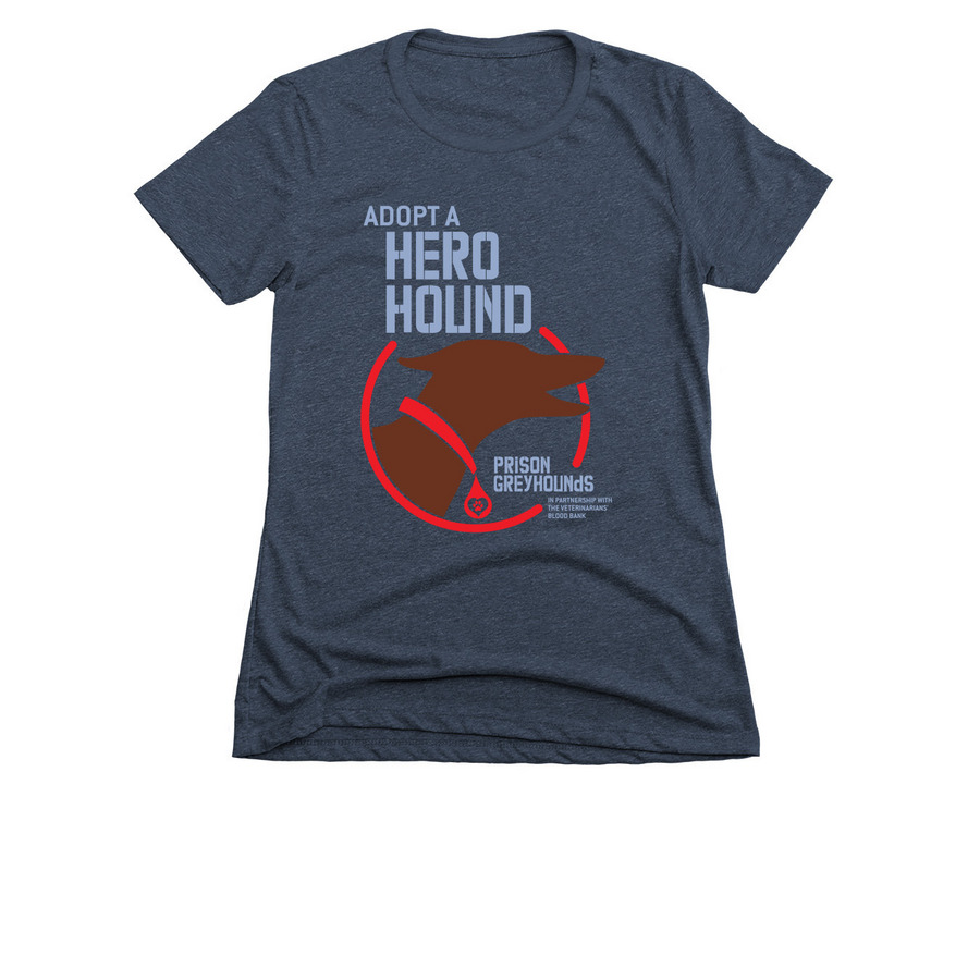 Prison Greyhounds - Hero Hounds H2, a Midnight Navy Women's Slim Fit Tee
