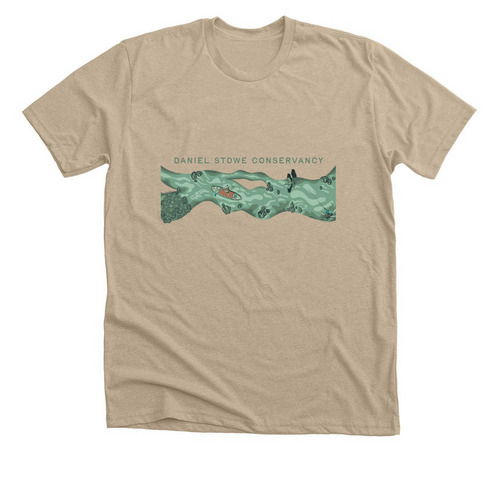 Canoe Mural, a Heather Tan Premium Unisex Tee