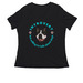 Introvert but...., a Black Women's Relaxed V-Neck Tee