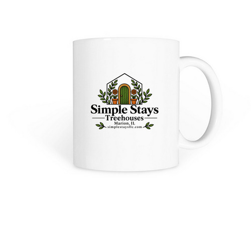 Simple Stays Mug, a White Coffee Mug
