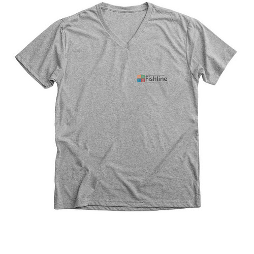 Shirts with Black Logo, a Athletic Heather Premium V-Neck Tee