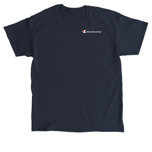 Carnivore Champion (2-sided print), a Navy Classic Unisex Tee