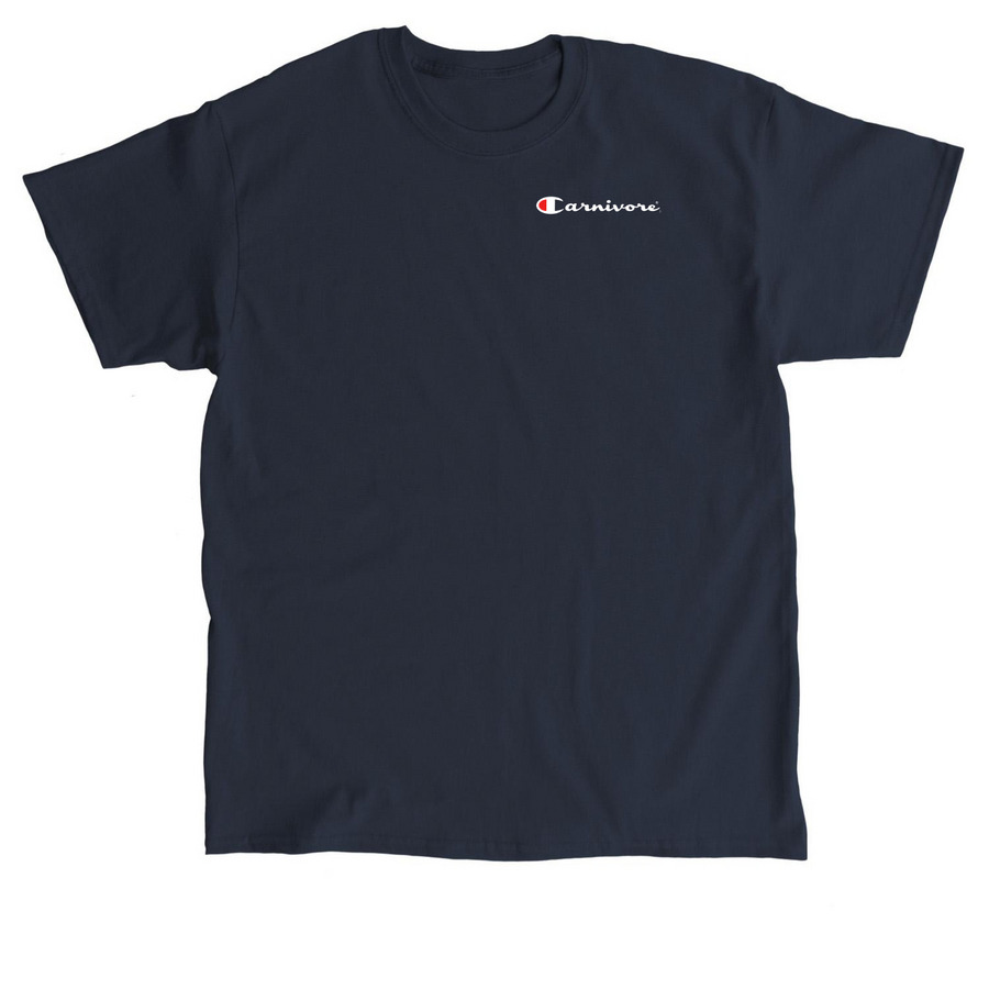 Carnivore Champion (2-sided print), a Navy Classic Unisex Tee