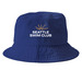 The Bucket Hat, a Royal Blue Printed Bucket Hat