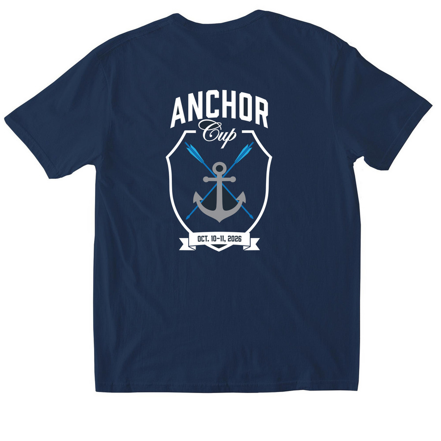 2026 Anchor Cup, a Navy Softstyle Cotton Tee (back-view)