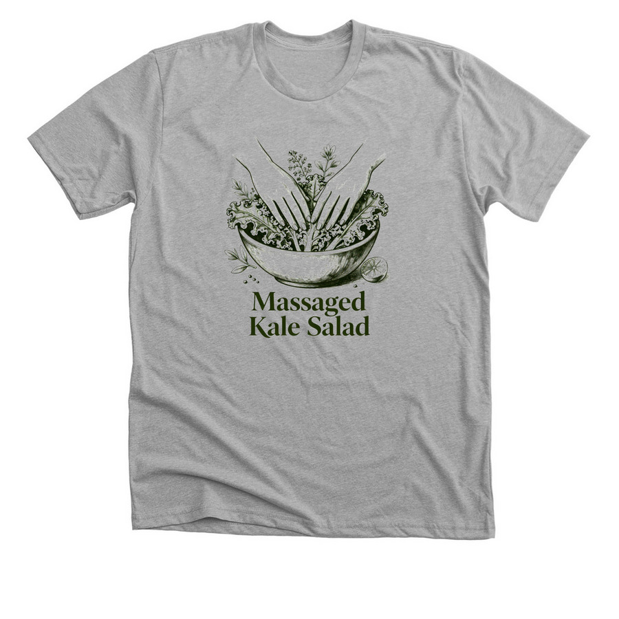 Massaged Kale Salad, a Athletic Heather Premium Unisex Tee