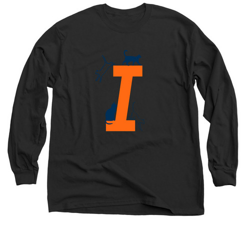 Cats in the College 2.0, a Black Classic Long Sleeve Tee